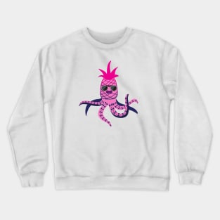 Pink Pineapple Octopus With Glasses and Papillon Crewneck Sweatshirt